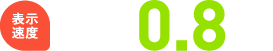 表示速度156秒→0.8秒